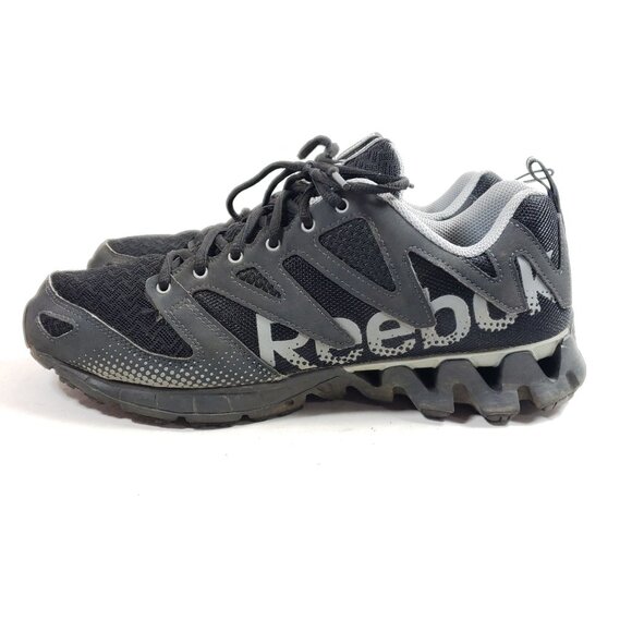 Reebok Zigtech Mens Size 8 Black Athletic Running Shoes Mesh Lace-Up - Picture 3 of 9